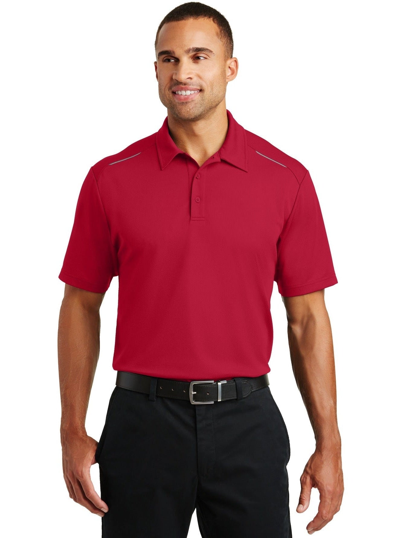 no-logo Port Authority Pinpoint Mesh Polo-Regular-Port Authority-Thread Logic