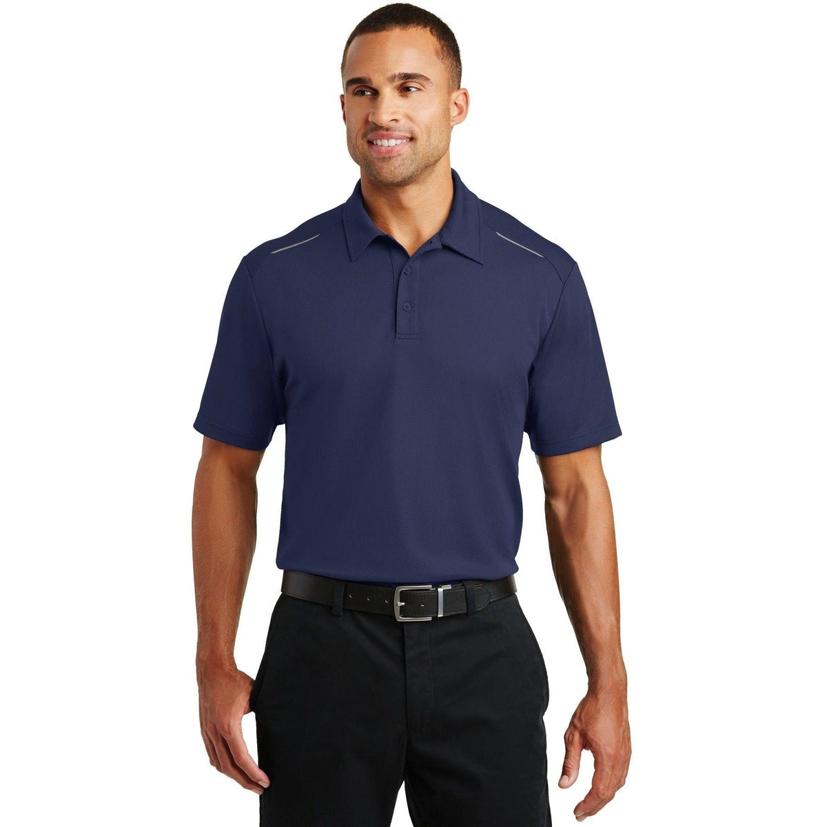 no-logo Port Authority Pinpoint Mesh Polo-Regular-Port Authority-Thread Logic