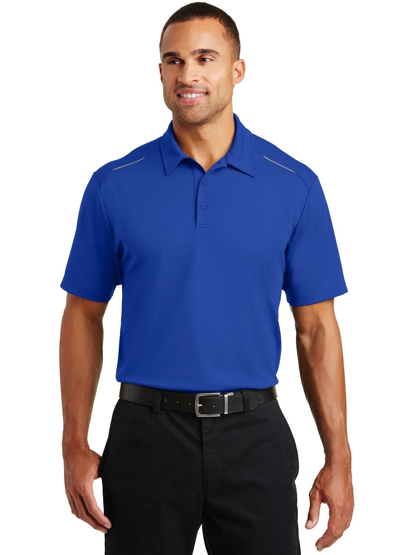 no-logo Port Authority Pinpoint Mesh Polo-Regular-Port Authority-Thread Logic