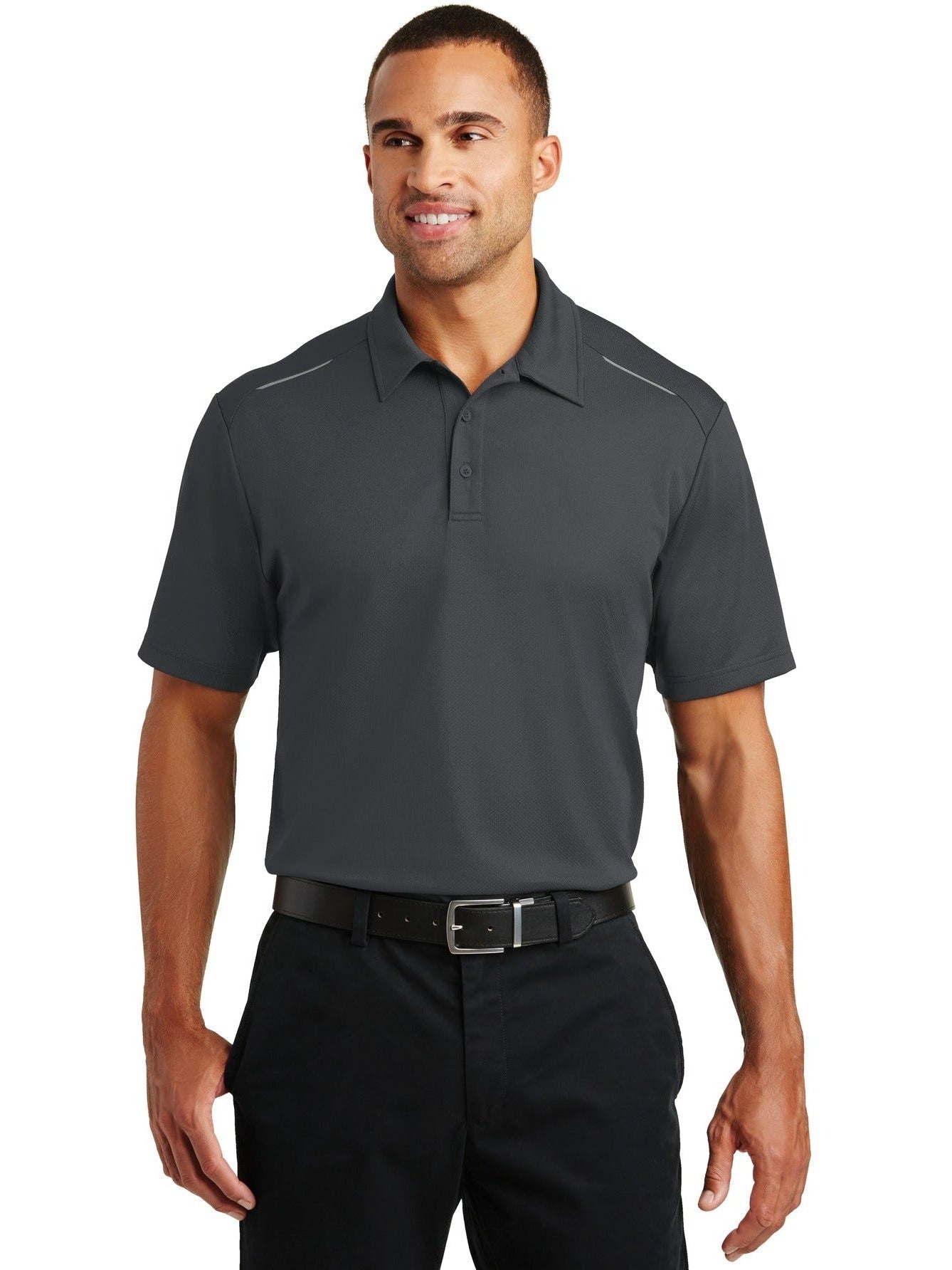 no-logo Port Authority Pinpoint Mesh Polo-Regular-Port Authority-Thread Logic