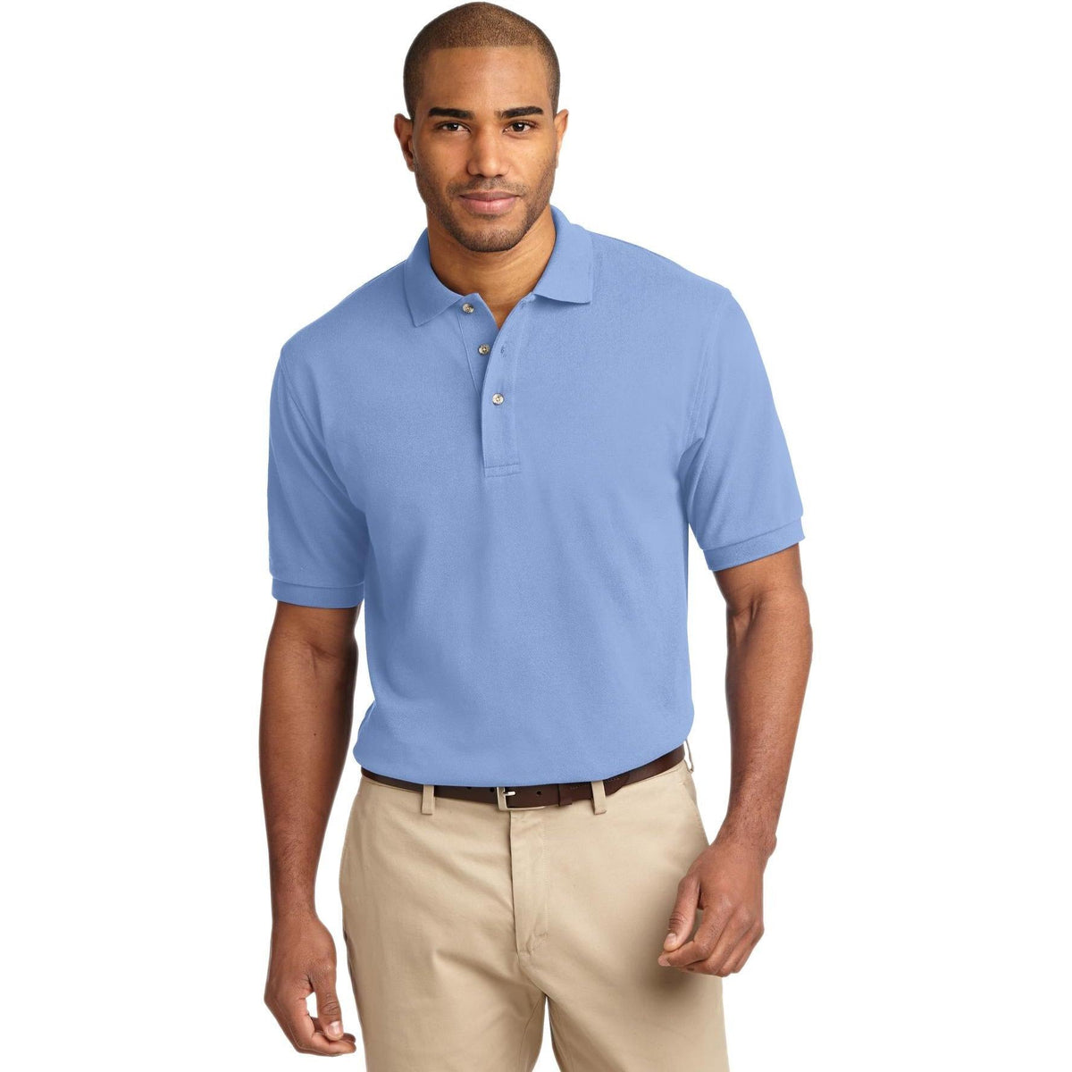 no-logo Port Authority Pique Knit Polo Shirt-Regular-Port Authority-Thread Logic
