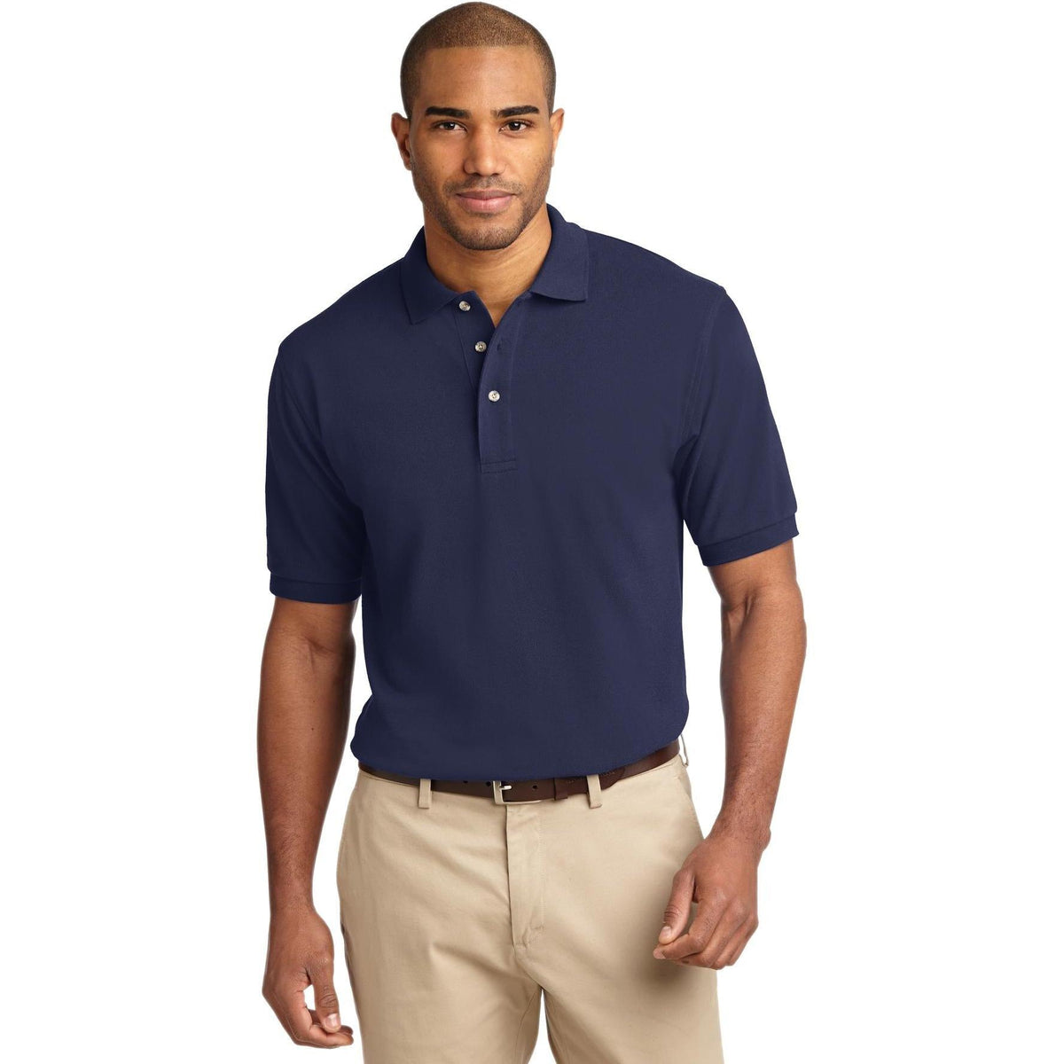no-logo Port Authority Pique Knit Polo Shirt-Regular-Port Authority-Thread Logic