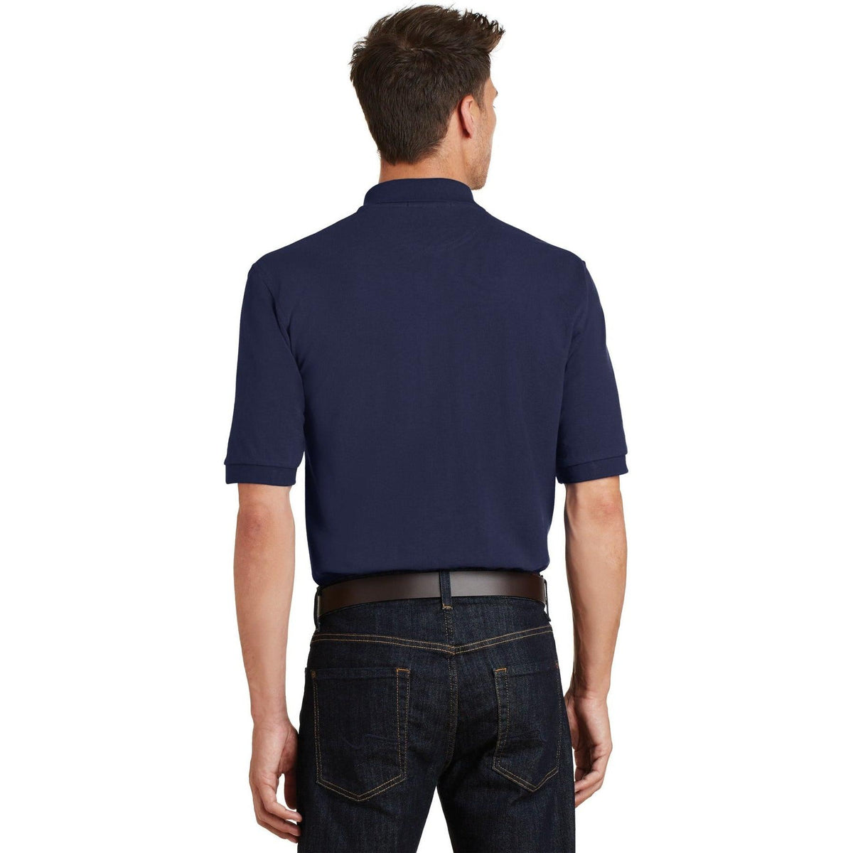 no-logo Port Authority Pique Knit Polo Shirt with Pocket-Regular-Port Authority-Thread Logic