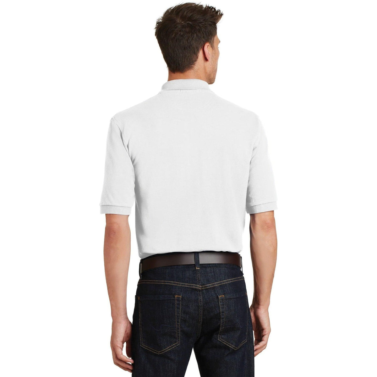 no-logo Port Authority Pique Knit Polo Shirt with Pocket-Regular-Port Authority-Thread Logic