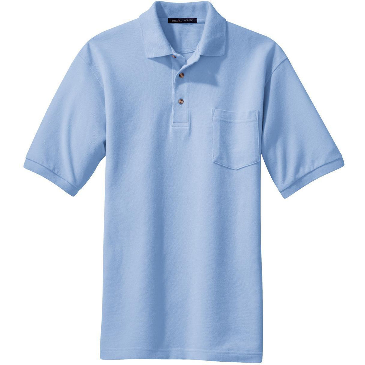 no-logo Port Authority Pique Knit Polo Shirt with Pocket-Regular-Port Authority-Thread Logic