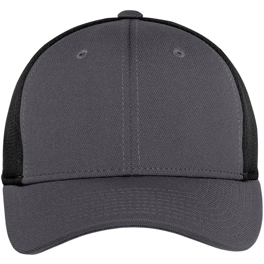 no-logo CLOSEOUT - Port Authority Pique Mesh Cap-Headwear-Port Authority-Iron Grey/Black-S/M-Thread Logic