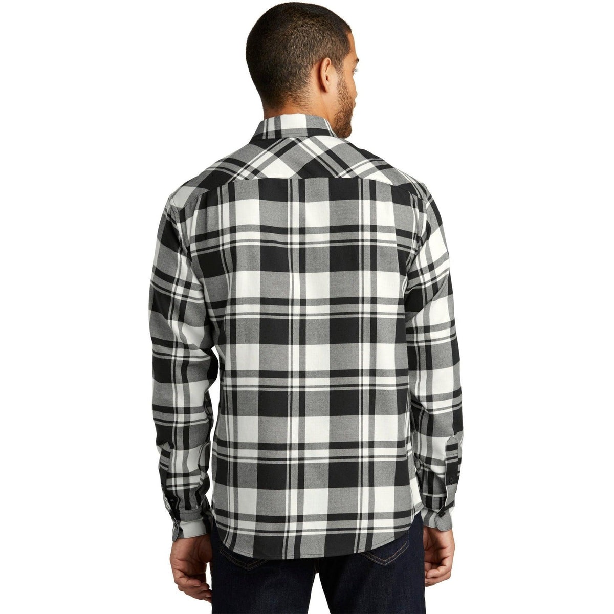 no-logo Port Authority Plaid Flannel Shirt-Dress Shirts-Port Authority-Thread Logic