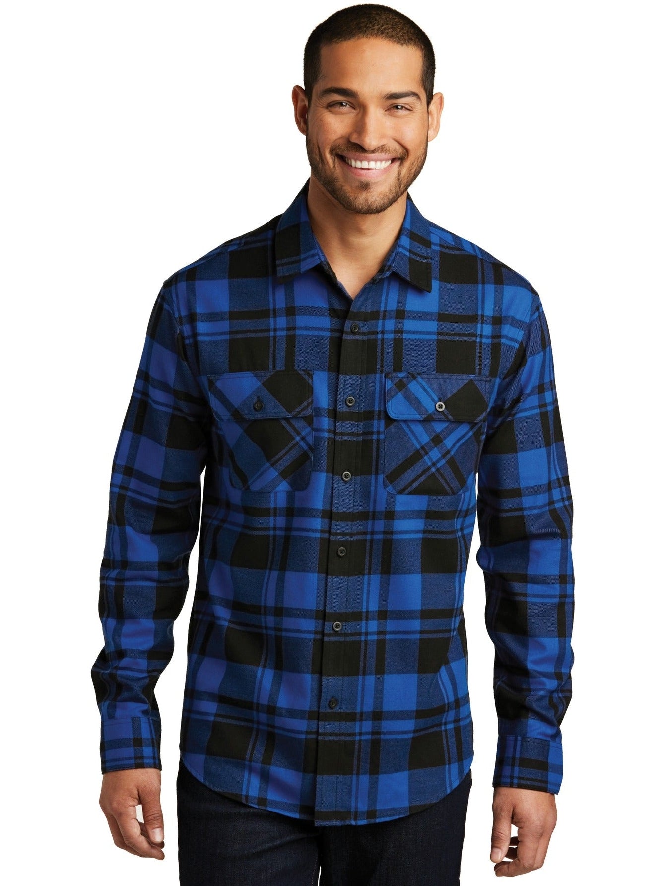 no-logo Port Authority Plaid Flannel Shirt-Regular-Port Authority-Thread Logic
