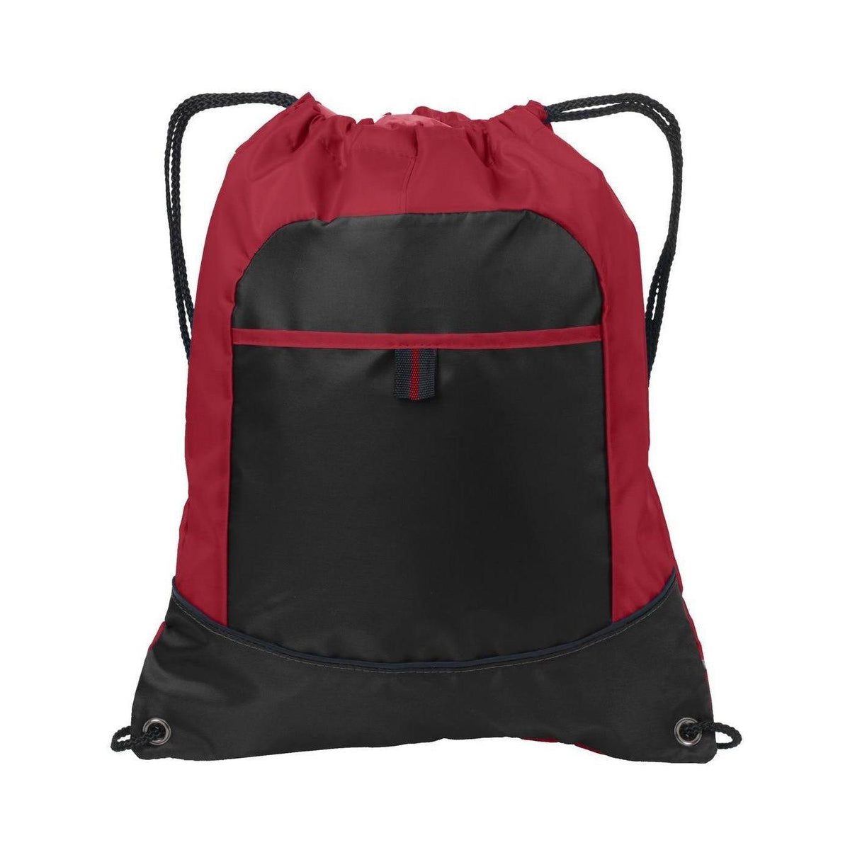no-logo Port Authority Pocket Cinch Pack-Bags-Port Authority-True Red/Black-Thread Logic