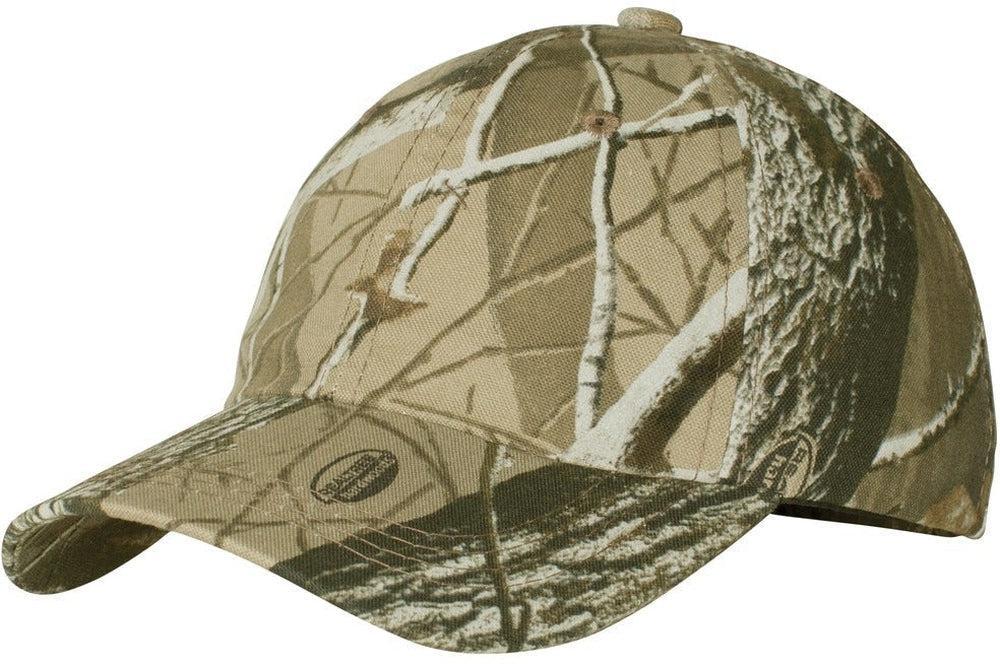 no-logo Port Authority Pro Camouflage Series Garment-Washed Cap-Regular-Port Authority-Realtree Hardwoods-OSFA-Thread Logic