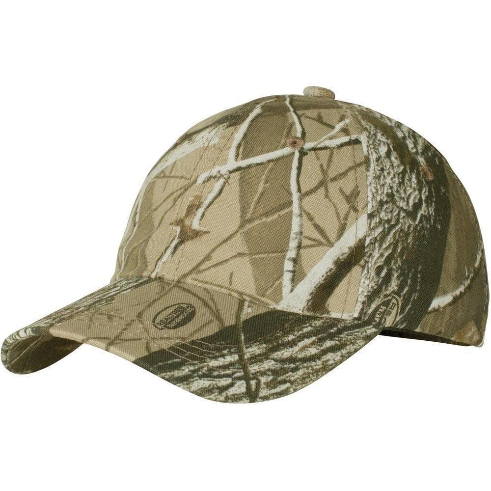 no-logo Port Authority Pro Camouflage Series Garment-Washed Cap-Regular-Port Authority-Realtree Hardwoods-OSFA-Thread Logic