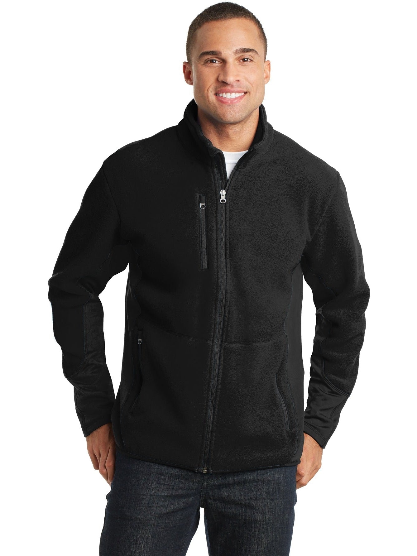 no-logo Port Authority R-Tek Pro Fleece Full-Zip Jacket-Regular-Port Authority-Thread Logic