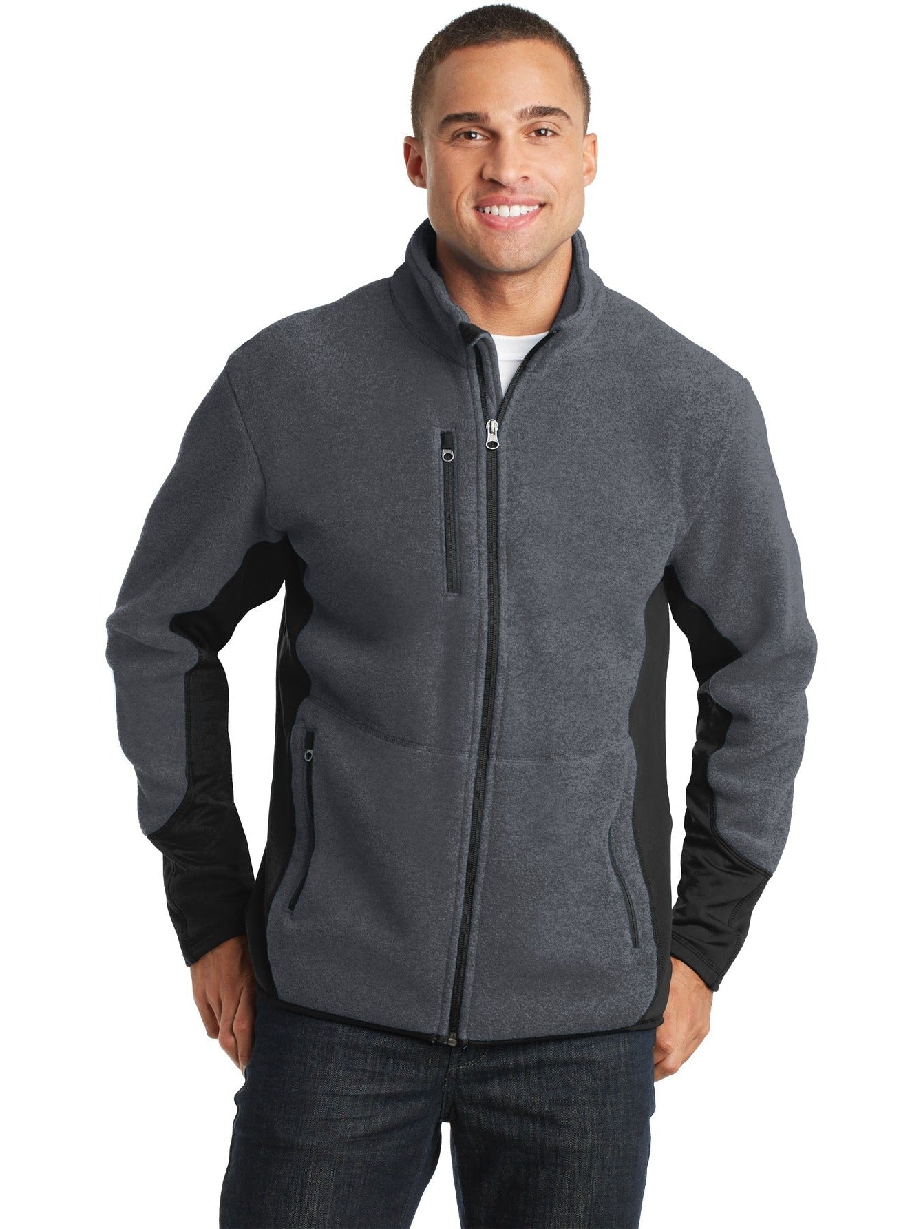 no-logo Port Authority R-Tek Pro Fleece Full-Zip Jacket-Regular-Port Authority-Thread Logic