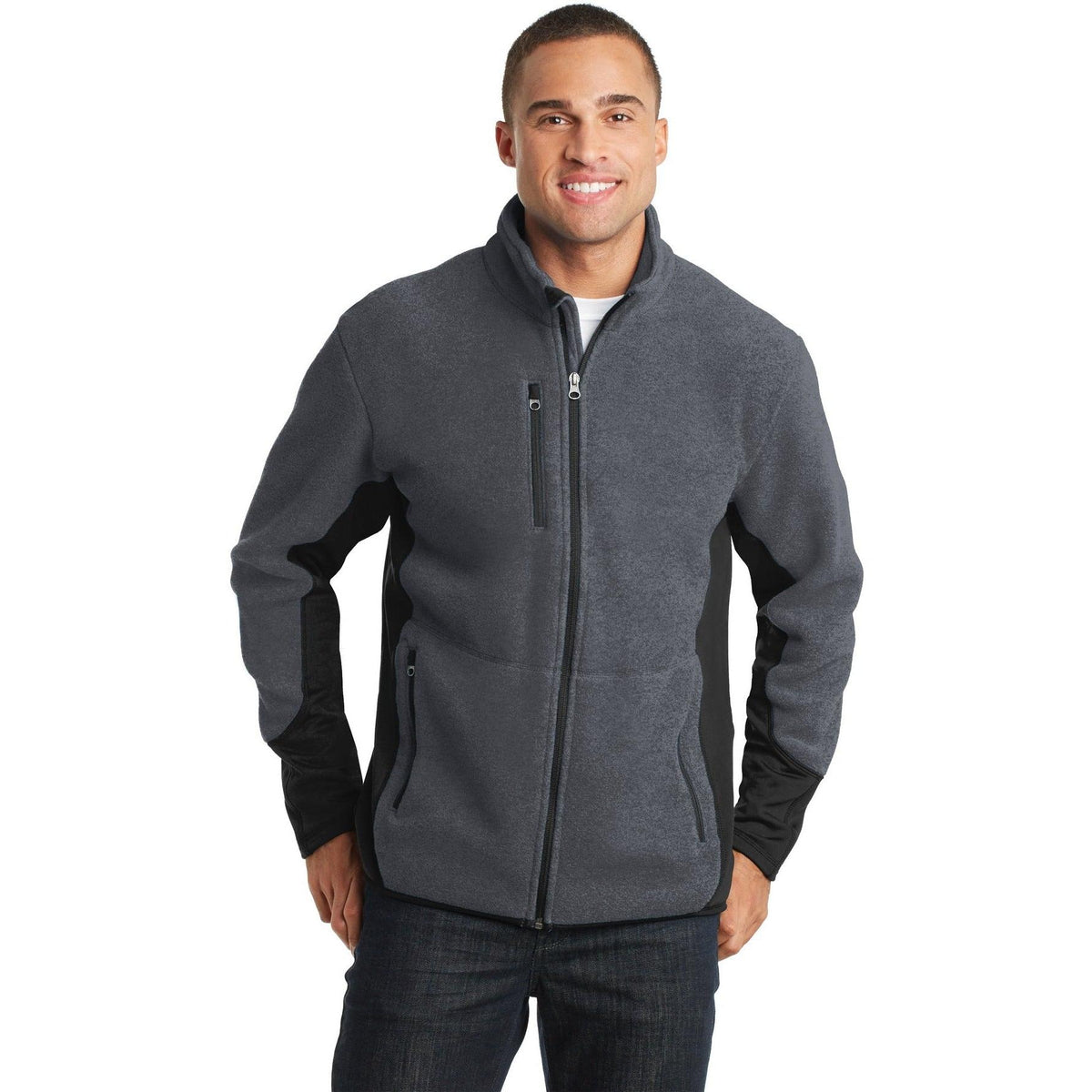 no-logo Port Authority R-Tek Pro Fleece Full-Zip Jacket-Regular-Port Authority-Thread Logic