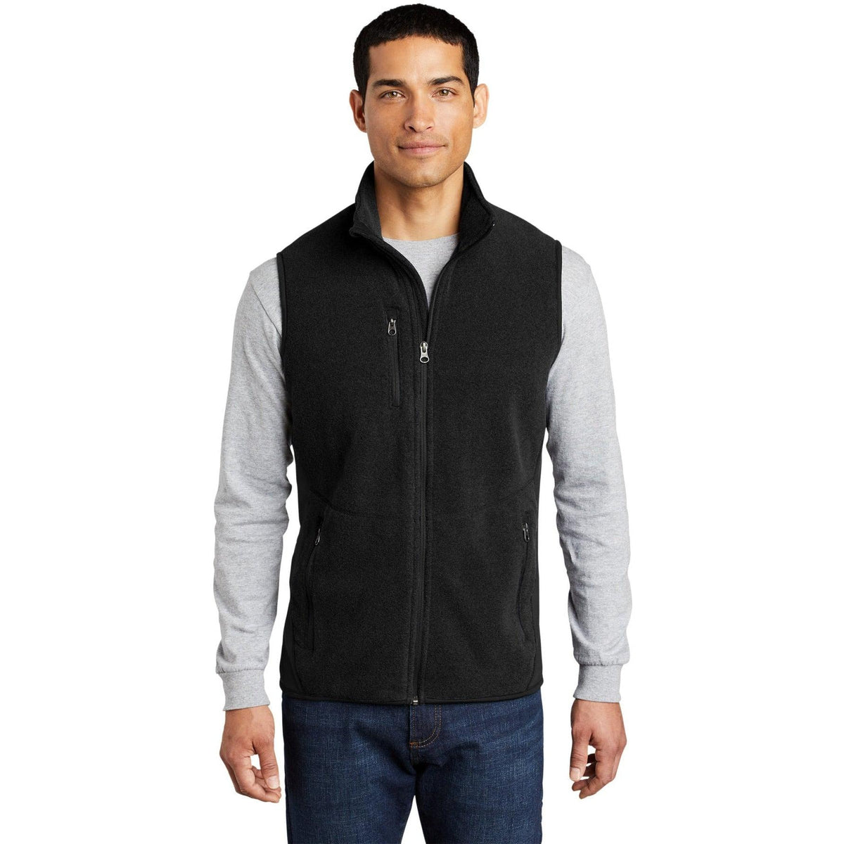 no-logo Port Authority R-Tek Pro Fleece Full-Zip Vest-Vests-Port Authority-Thread Logic