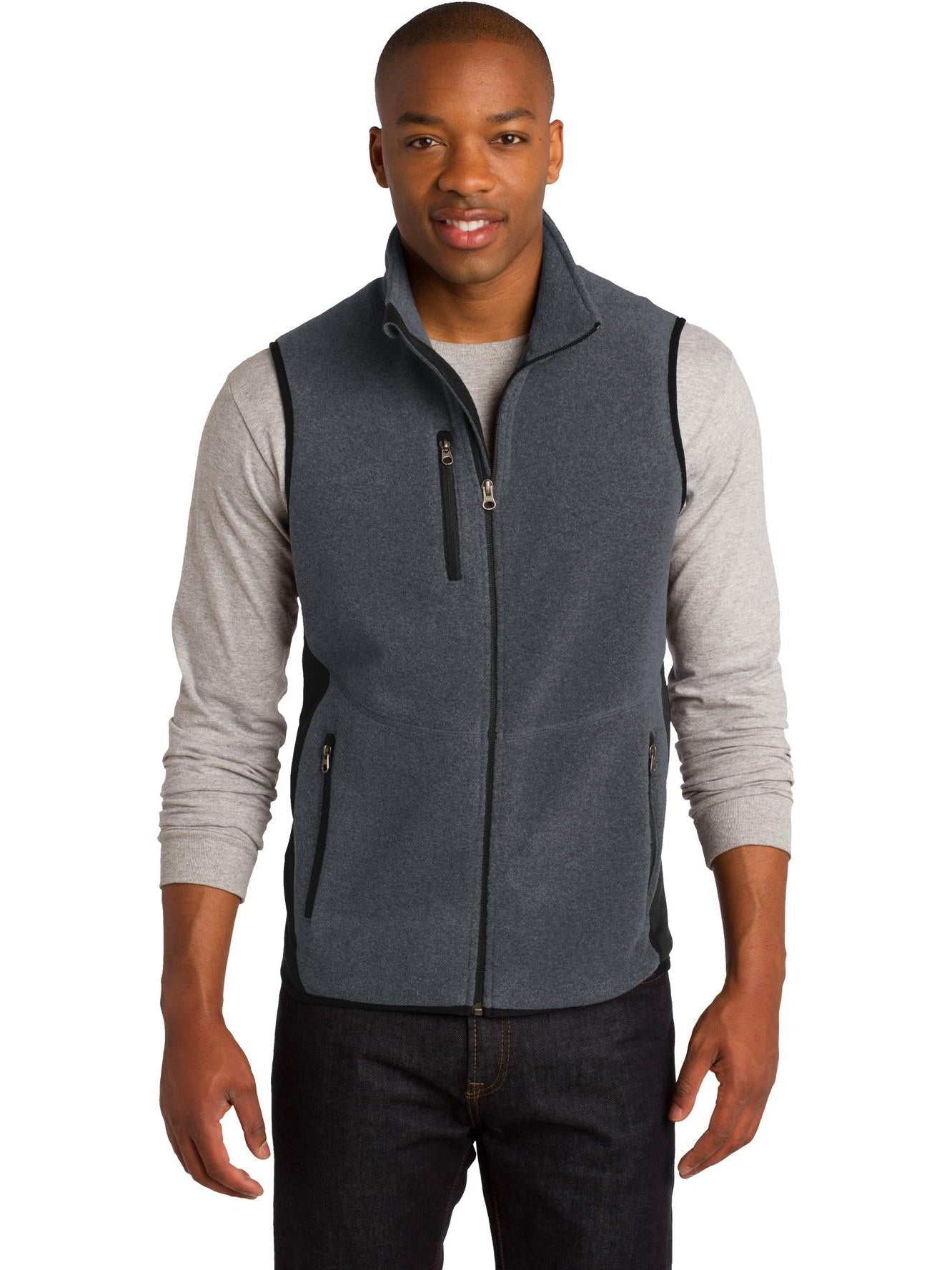 no-logo Port Authority R-Tek Pro Fleece Full-Zip Vest-Regular-Port Authority-Thread Logic