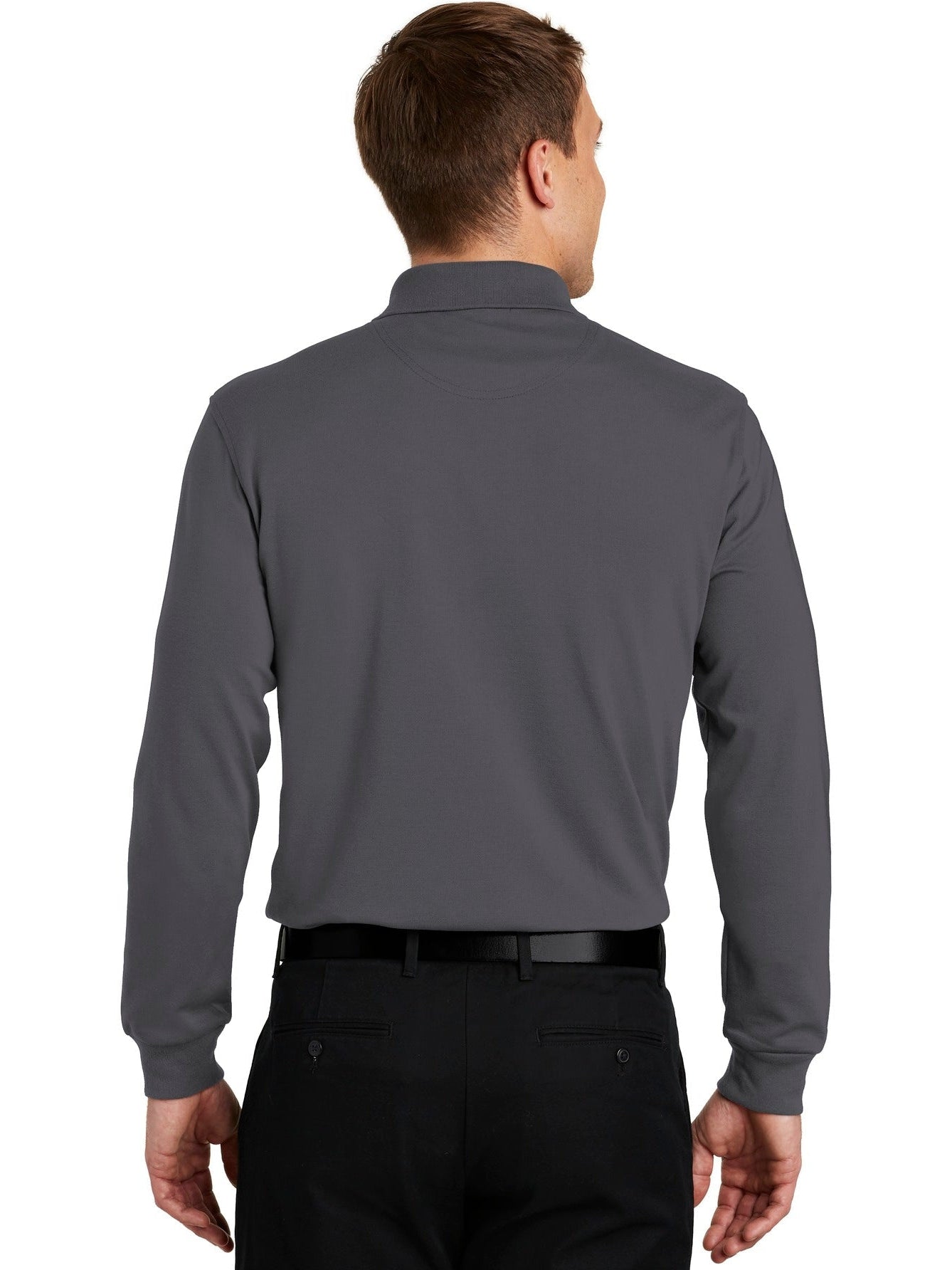 no-logo Port Authority Rapid Dry Long Sleeve Polo-Regular-Port Authority-Thread Logic