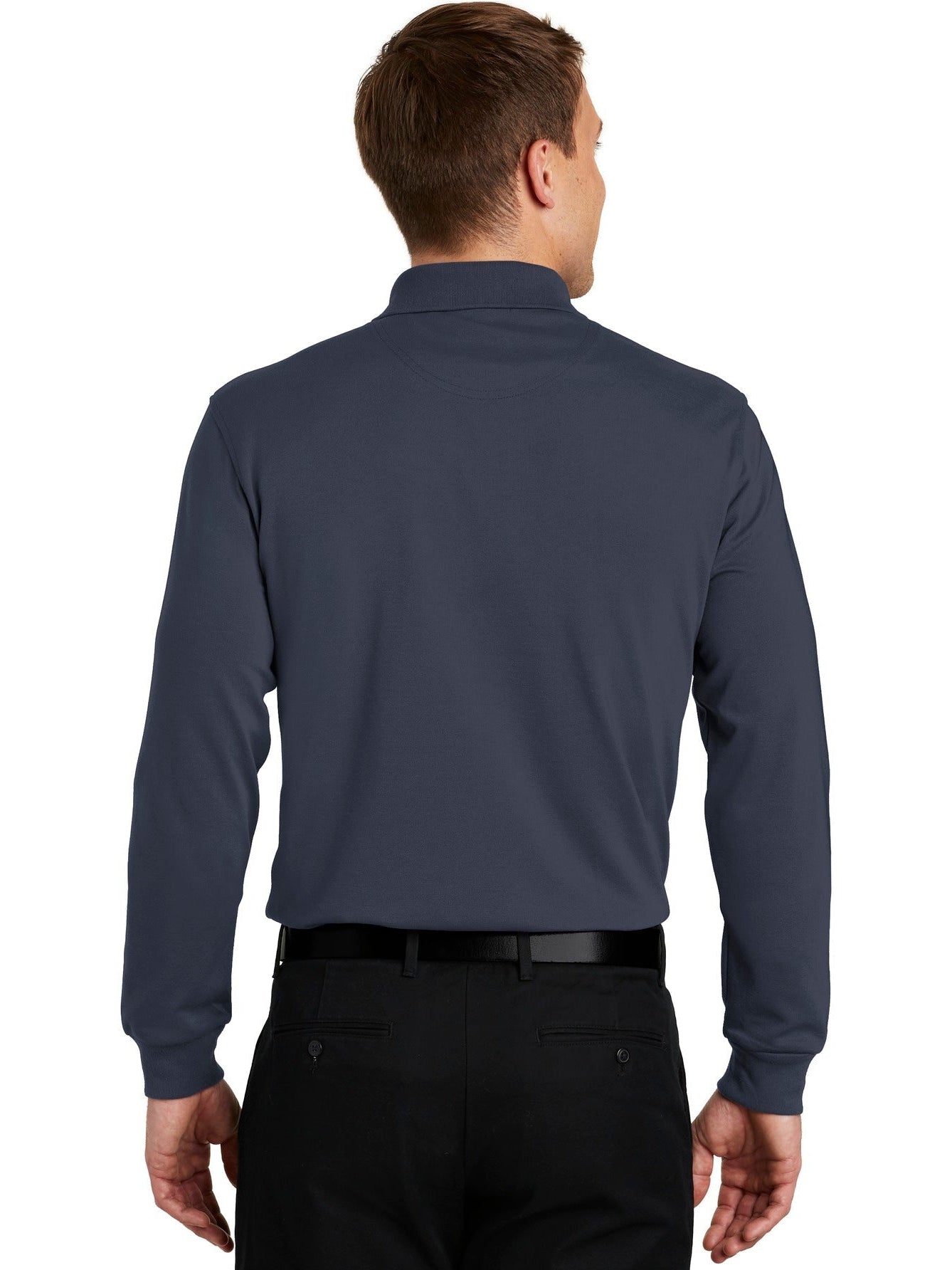 no-logo Port Authority Rapid Dry Long Sleeve Polo-Regular-Port Authority-Thread Logic