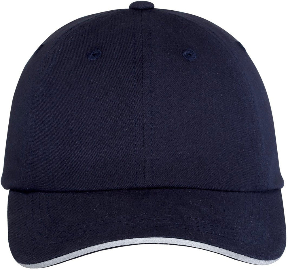 Port Authority Reflective Sandwich Bill Cap-Regular-Port Authority-Navy/Reflective-OSFA-Thread Logic
