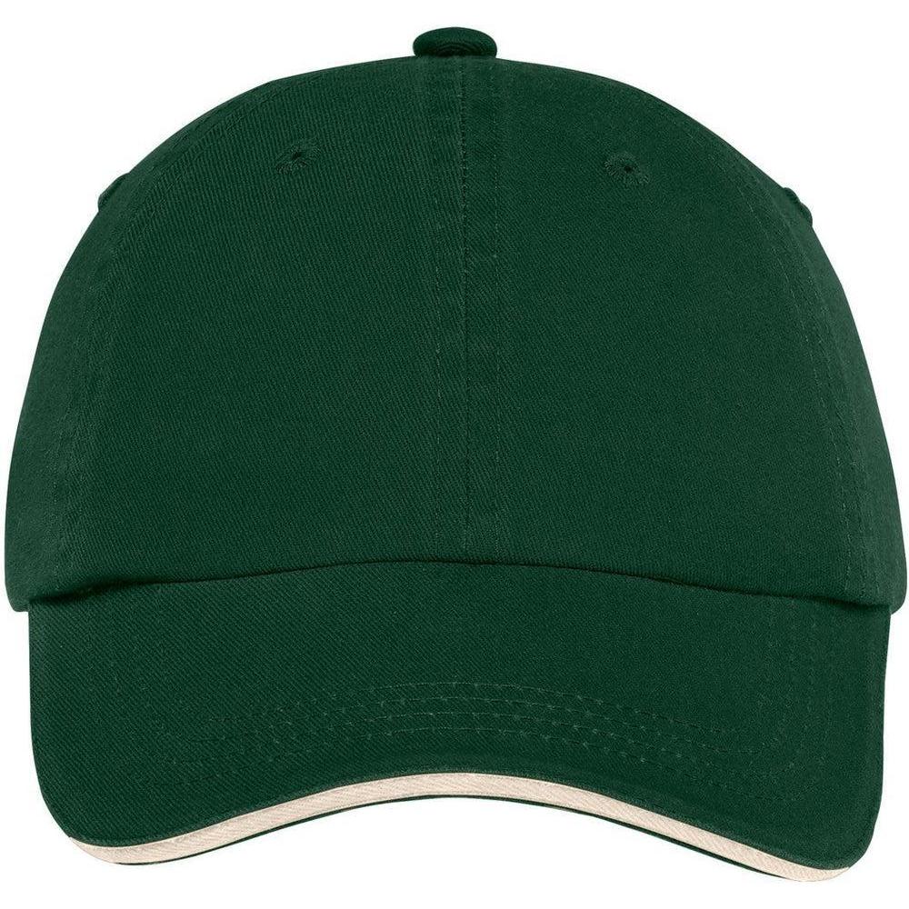 no-logo Port Authority Sandwich Bill Cap-Headwear-Port Authority-Hunter/Stone-OSFA-Thread Logic