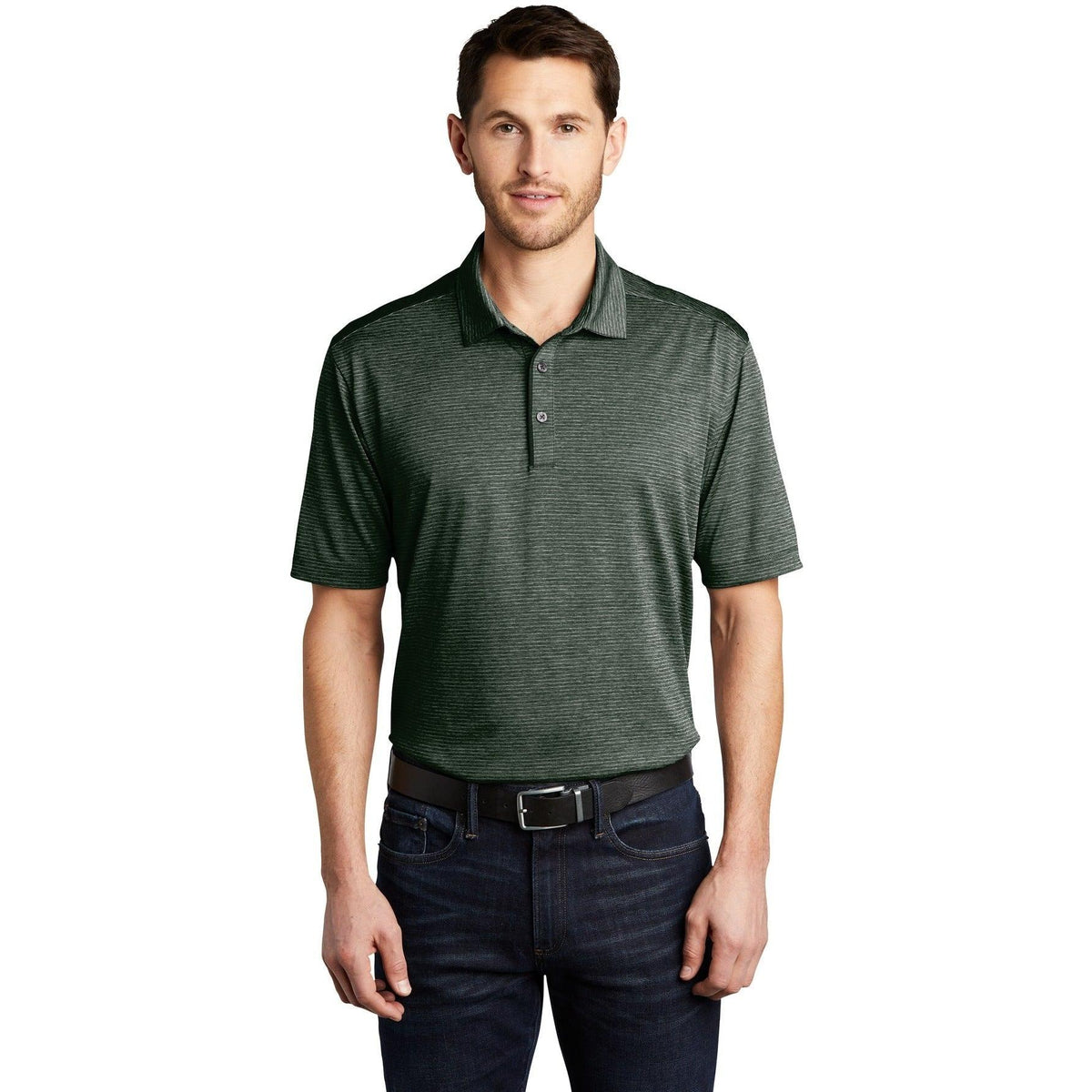 no-logo Port Authority Shadow Stripe Polo-Regular-Port Authority-Thread Logic