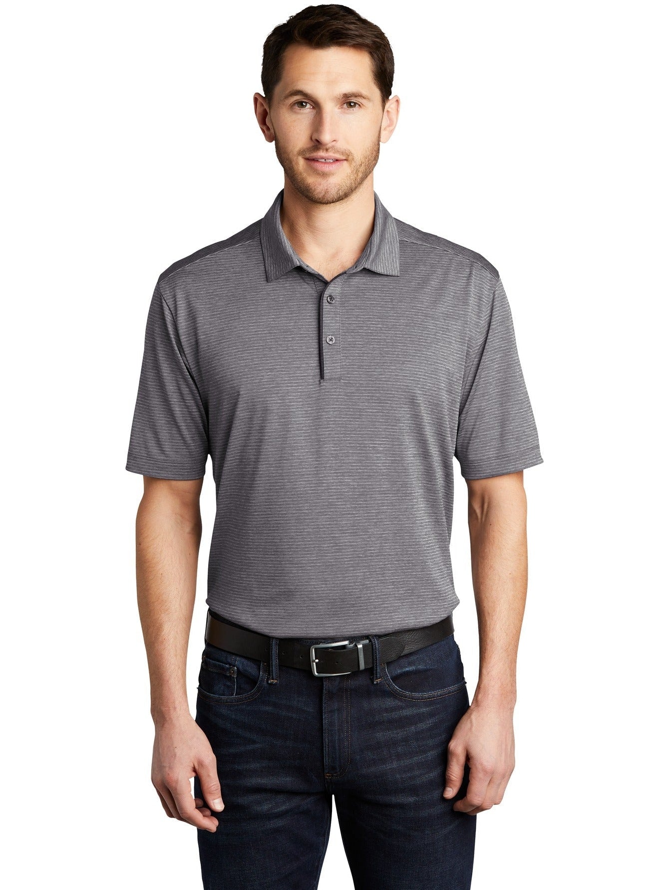 no-logo Port Authority Shadow Stripe Polo-Regular-Port Authority-Thread Logic