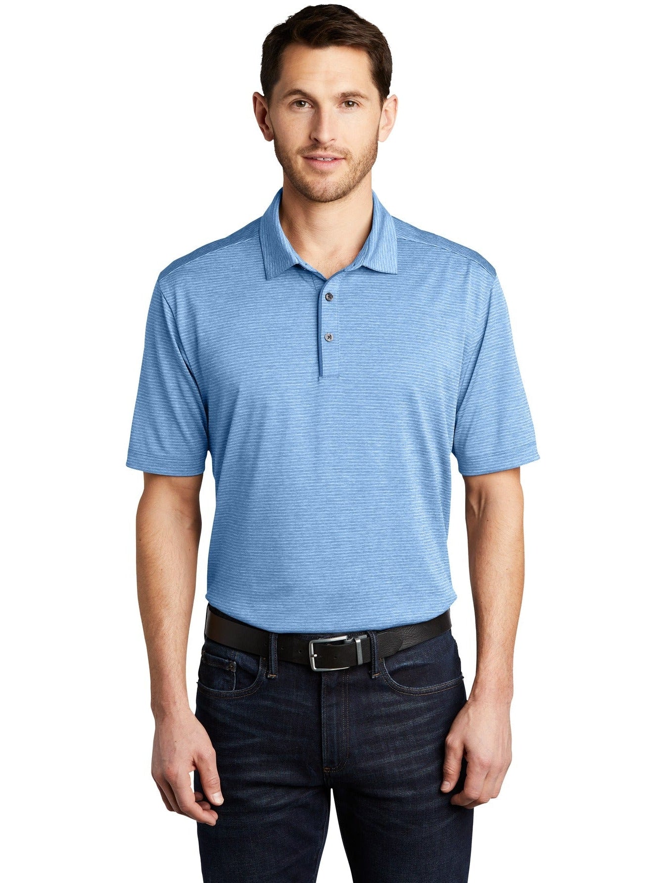 no-logo Port Authority Shadow Stripe Polo-Regular-Port Authority-Thread Logic