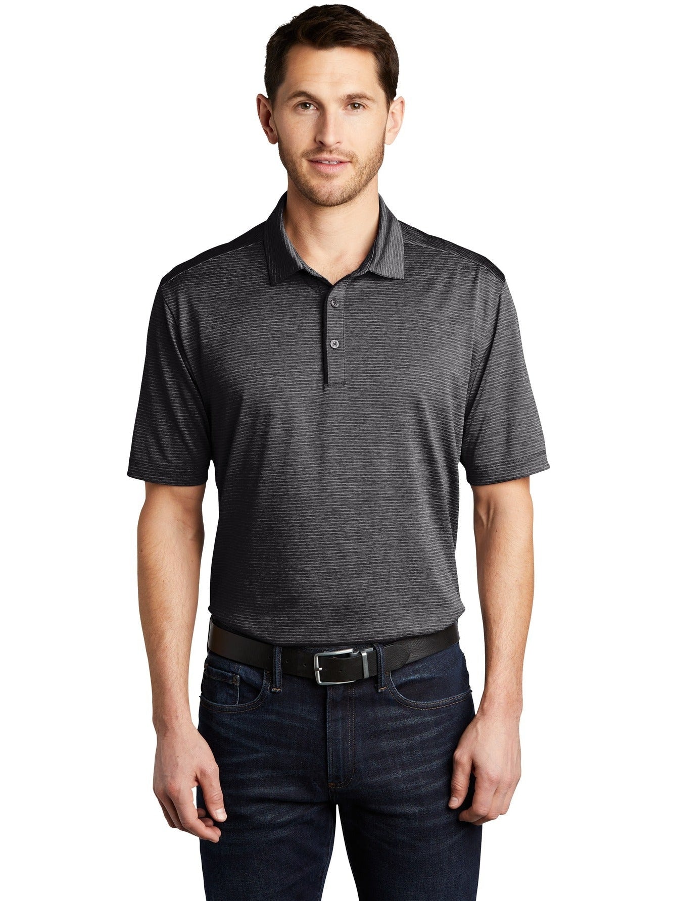 no-logo Port Authority Shadow Stripe Polo-Regular-Port Authority-Thread Logic