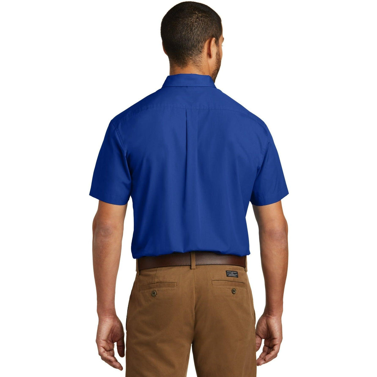 no-logo Port Authority Short Sleeve Carefree Poplin Shirt-Dress Shirts-Port Authority-Thread Logic