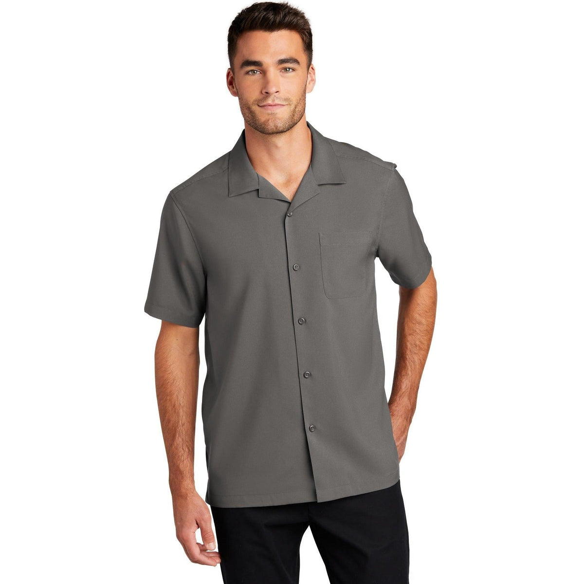 no-logo Port Authority Short Sleeve Performance Staff Shirt-Dress Shirts-Port Authority-Thread Logic