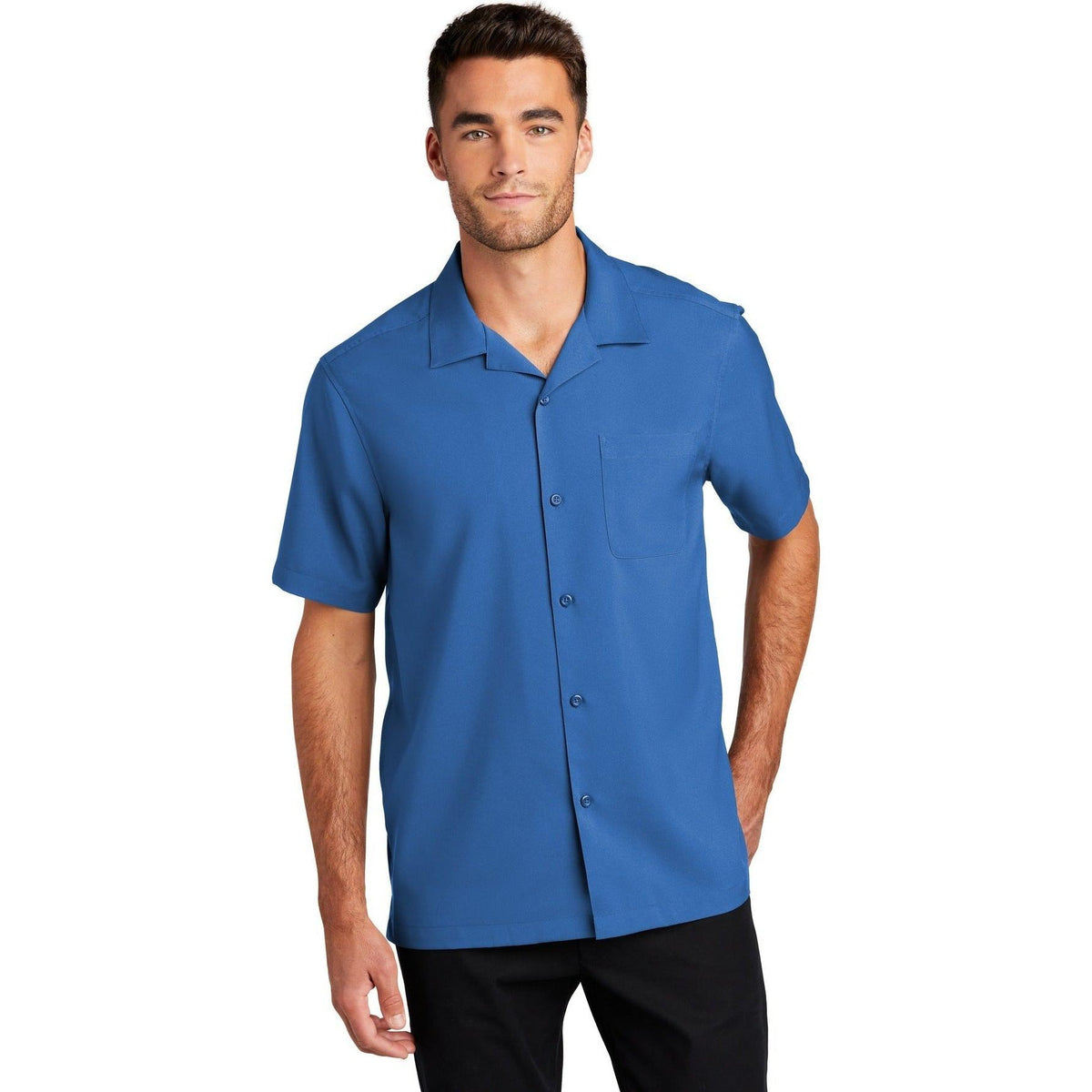 no-logo Port Authority Short Sleeve Performance Staff Shirt-Dress Shirts-Port Authority-Thread Logic