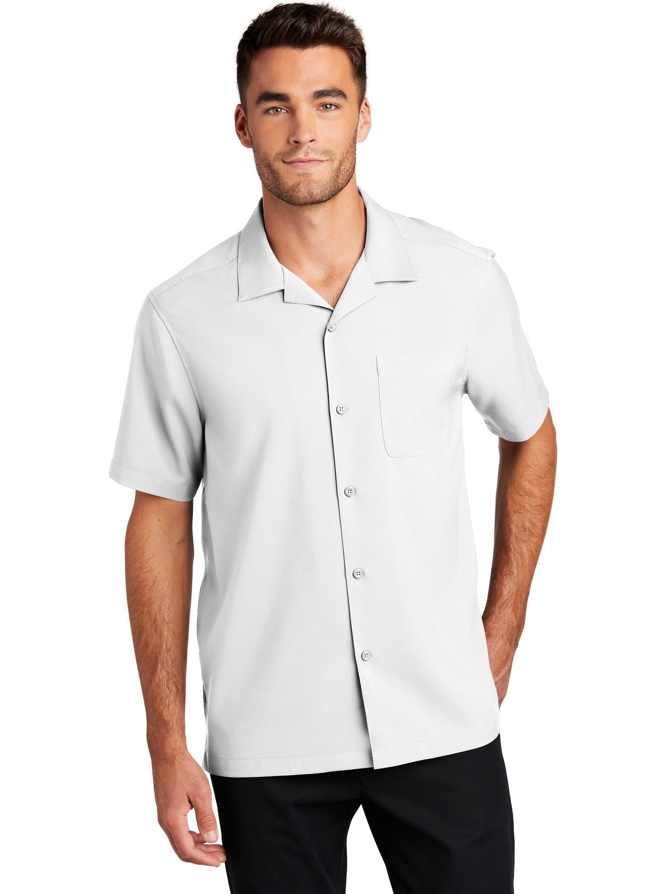 no-logo Port Authority Short Sleeve Performance Staff Shirt-Regular-Port Authority-Thread Logic