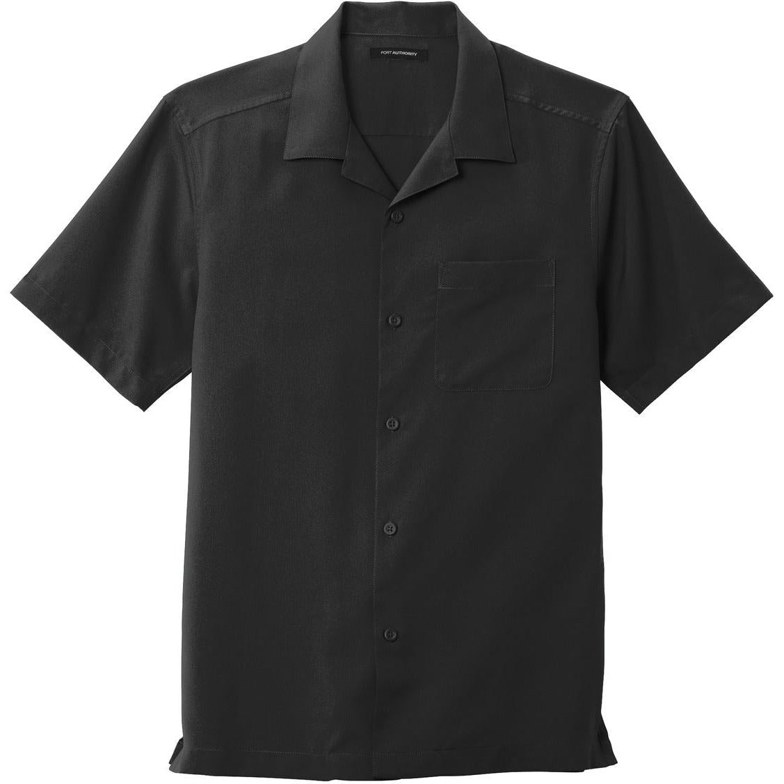 no-logo Port Authority Short Sleeve Performance Staff Shirt-Dress Shirts-Port Authority-Black-S-Thread Logic