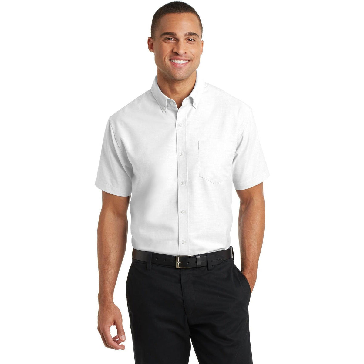 no-logo Port Authority Short Sleeve SuperPro Oxford Shirt-Dress Shirts-Port Authority-Thread Logic