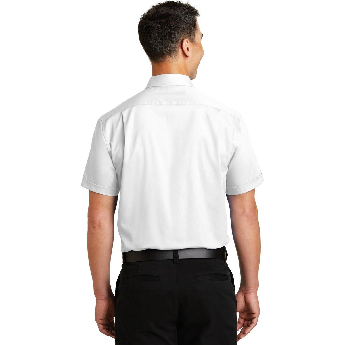 no-logo Port Authority Short Sleeve Superpro Twill Shirt-Regular-Port Authority-Thread Logic