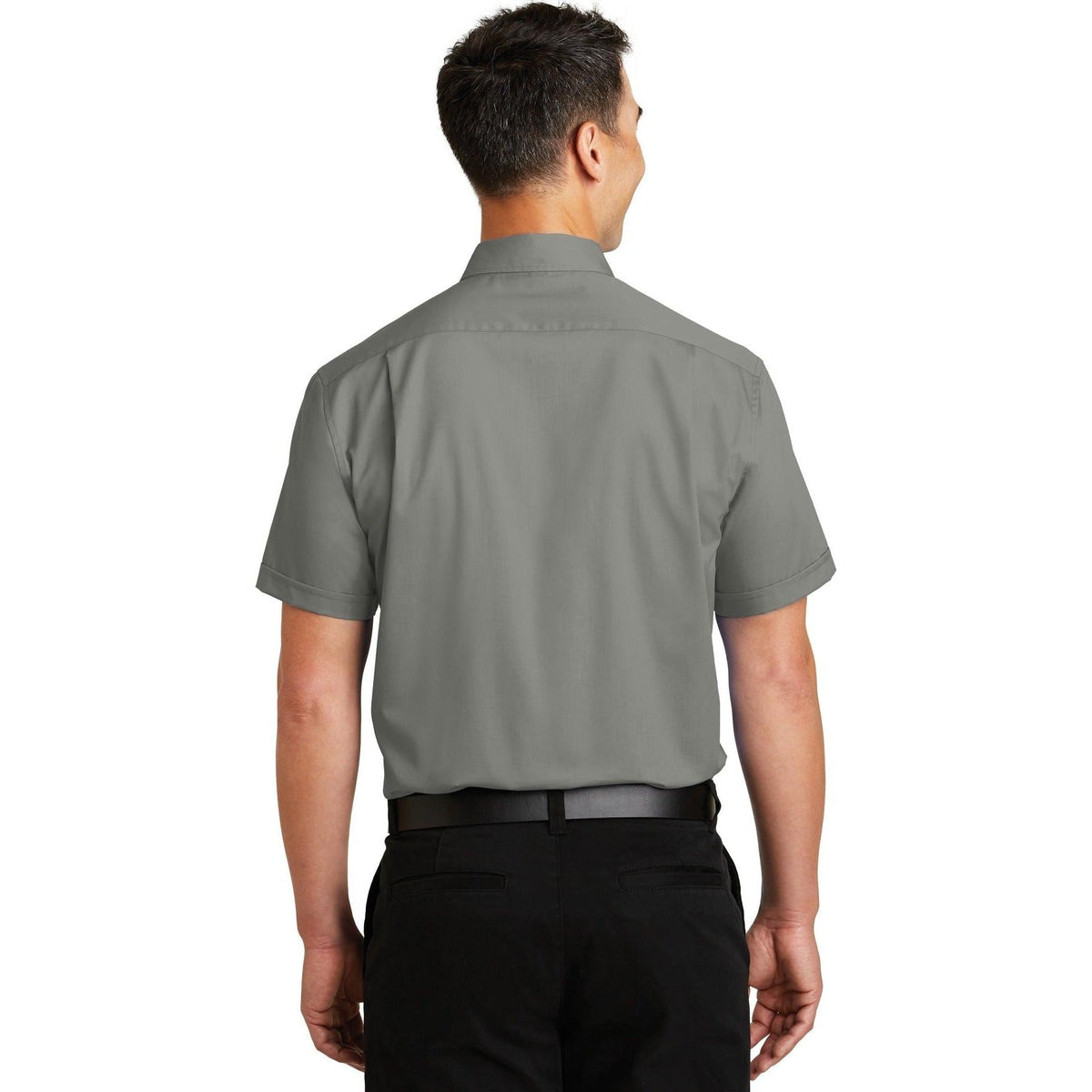 no-logo Port Authority Short Sleeve Superpro Twill Shirt-Regular-Port Authority-Thread Logic