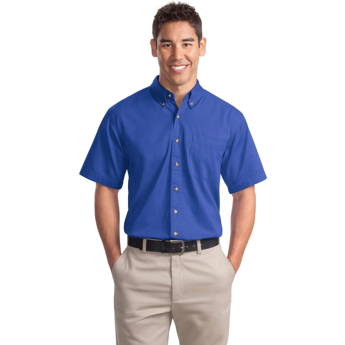 no-logo Port Authority Short Sleeve Twill Shirt-Regular-Port Authority-Thread Logic