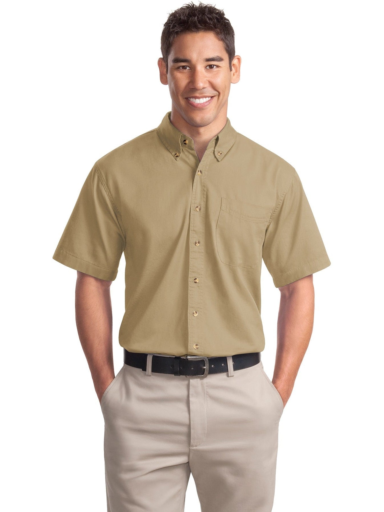 no-logo Port Authority Short Sleeve Twill Shirt-Regular-Port Authority-Thread Logic