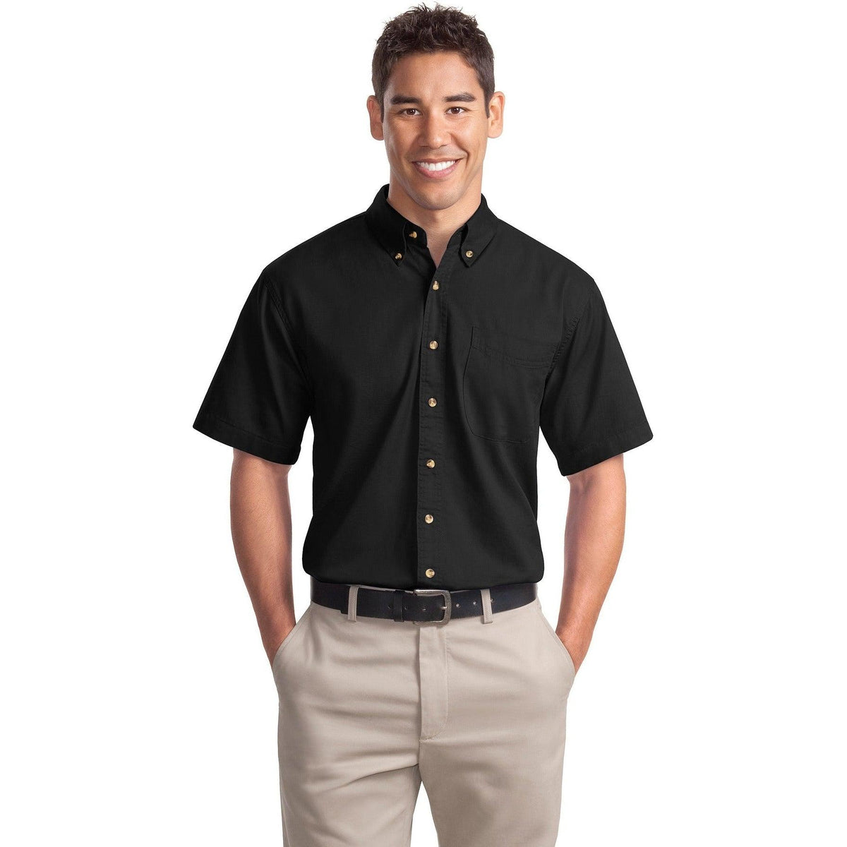 no-logo Port Authority Short Sleeve Twill Shirt-Regular-Port Authority-Thread Logic
