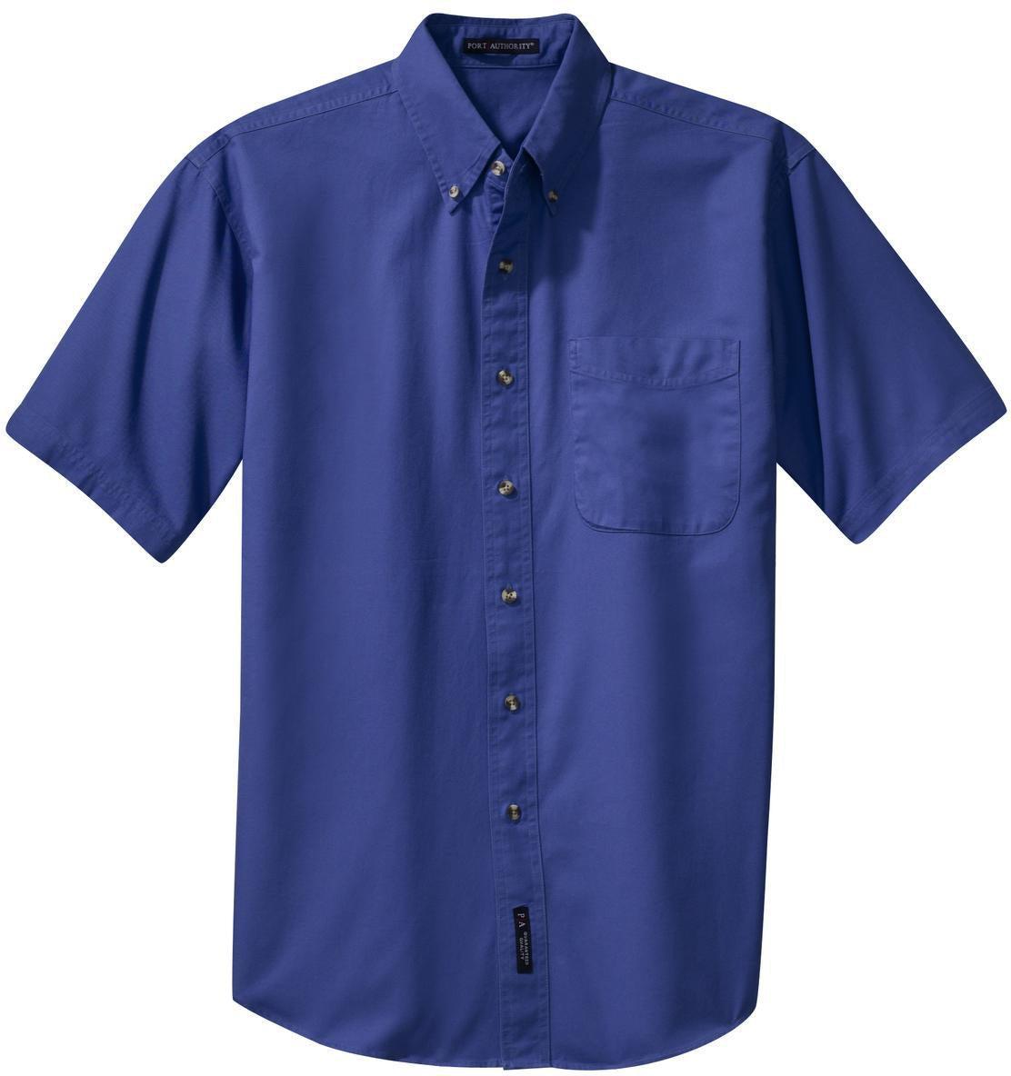 Port Authority Short Sleeve Twill Shirt-Regular-Port Authority-Faded Blue-S-Thread Logic