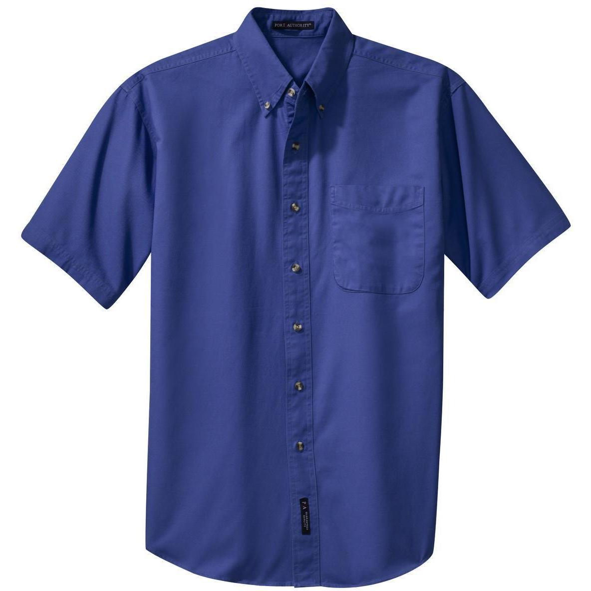 no-logo Port Authority Short Sleeve Twill Shirt-Regular-Port Authority-Faded Blue-S-Thread Logic