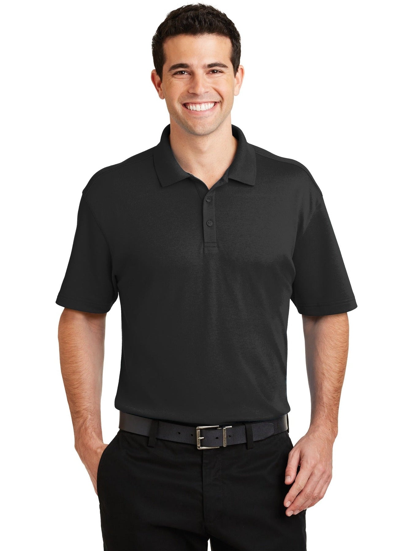 no-logo Port Authority Silk Touch Interlock Performance Polo-Regular-Port Authority-Thread Logic