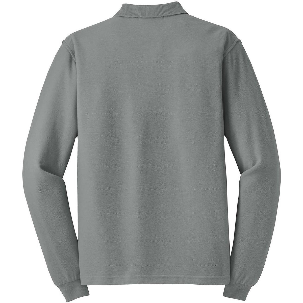 no-logo Port Authority Silk Touch Long Sleeve Polo-Polos-Port Authority-Thread Logic