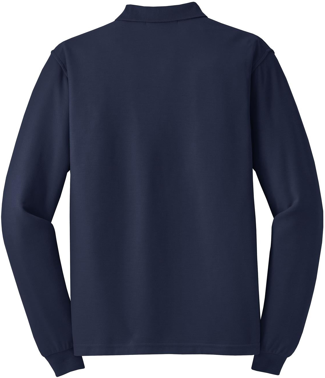 no-logo Port Authority Silk Touch Long Sleeve Polo-Regular-Port Authority-Thread Logic