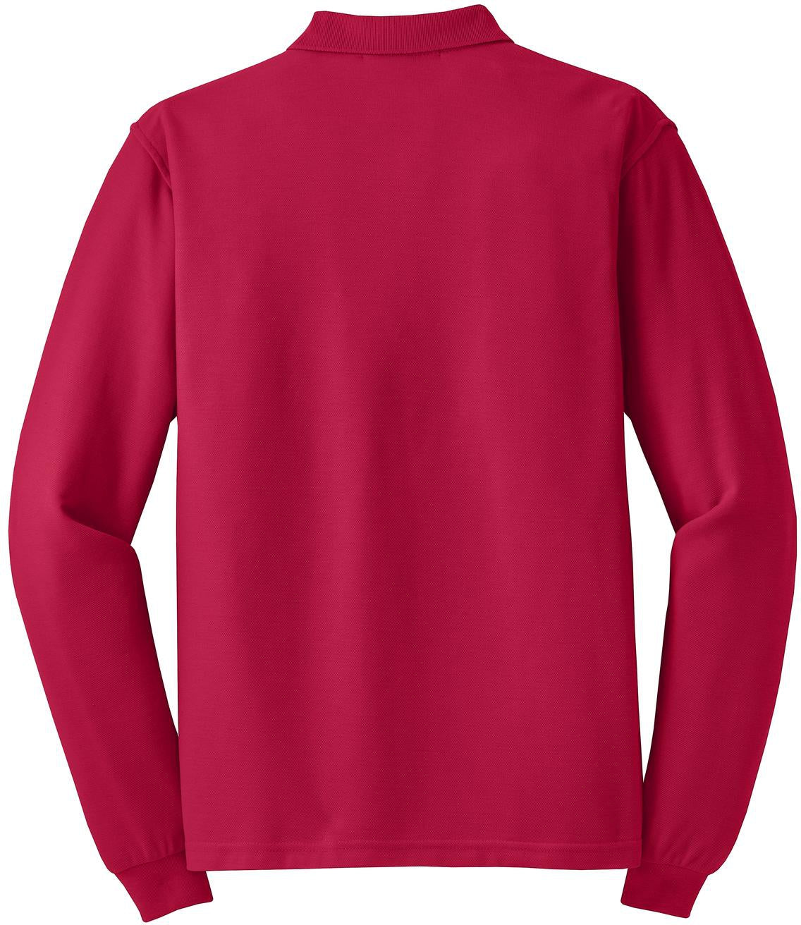 no-logo Port Authority Silk Touch Long Sleeve Polo-Regular-Port Authority-Thread Logic