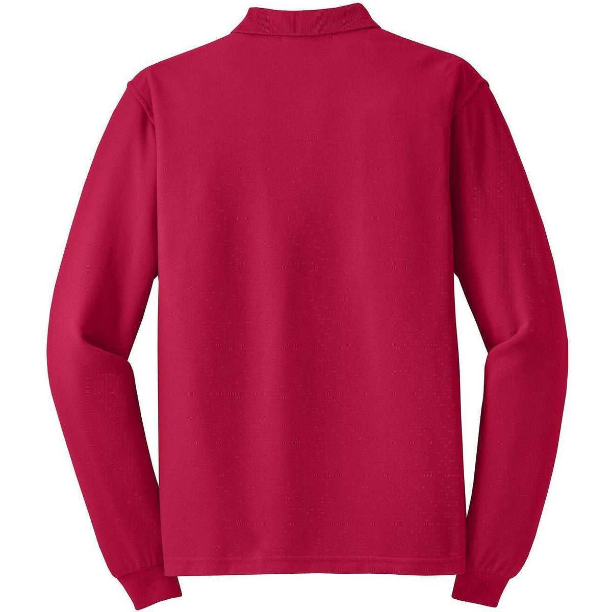 no-logo Port Authority Silk Touch Long Sleeve Polo-Polos-Port Authority-Thread Logic