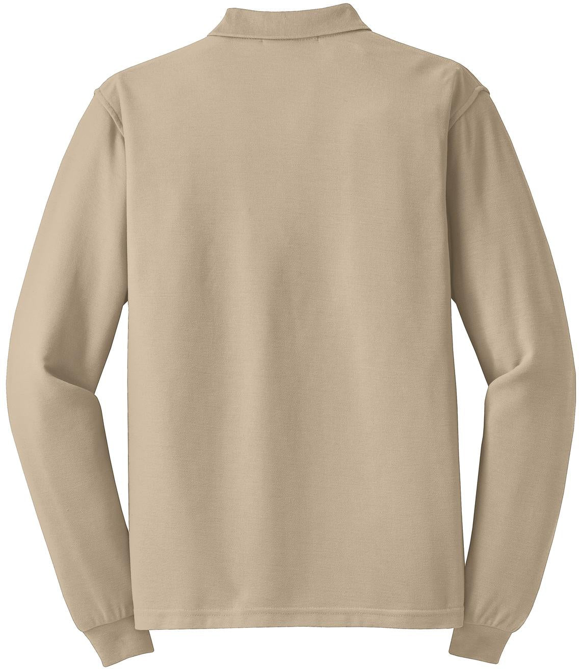 no-logo Port Authority Silk Touch Long Sleeve Polo-Regular-Port Authority-Thread Logic