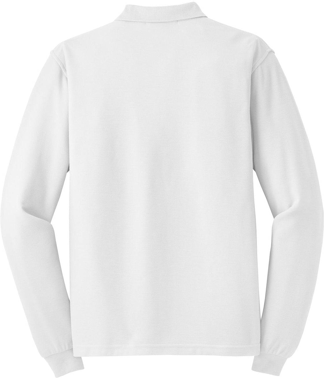 no-logo Port Authority Silk Touch Long Sleeve Polo-Regular-Port Authority-Thread Logic
