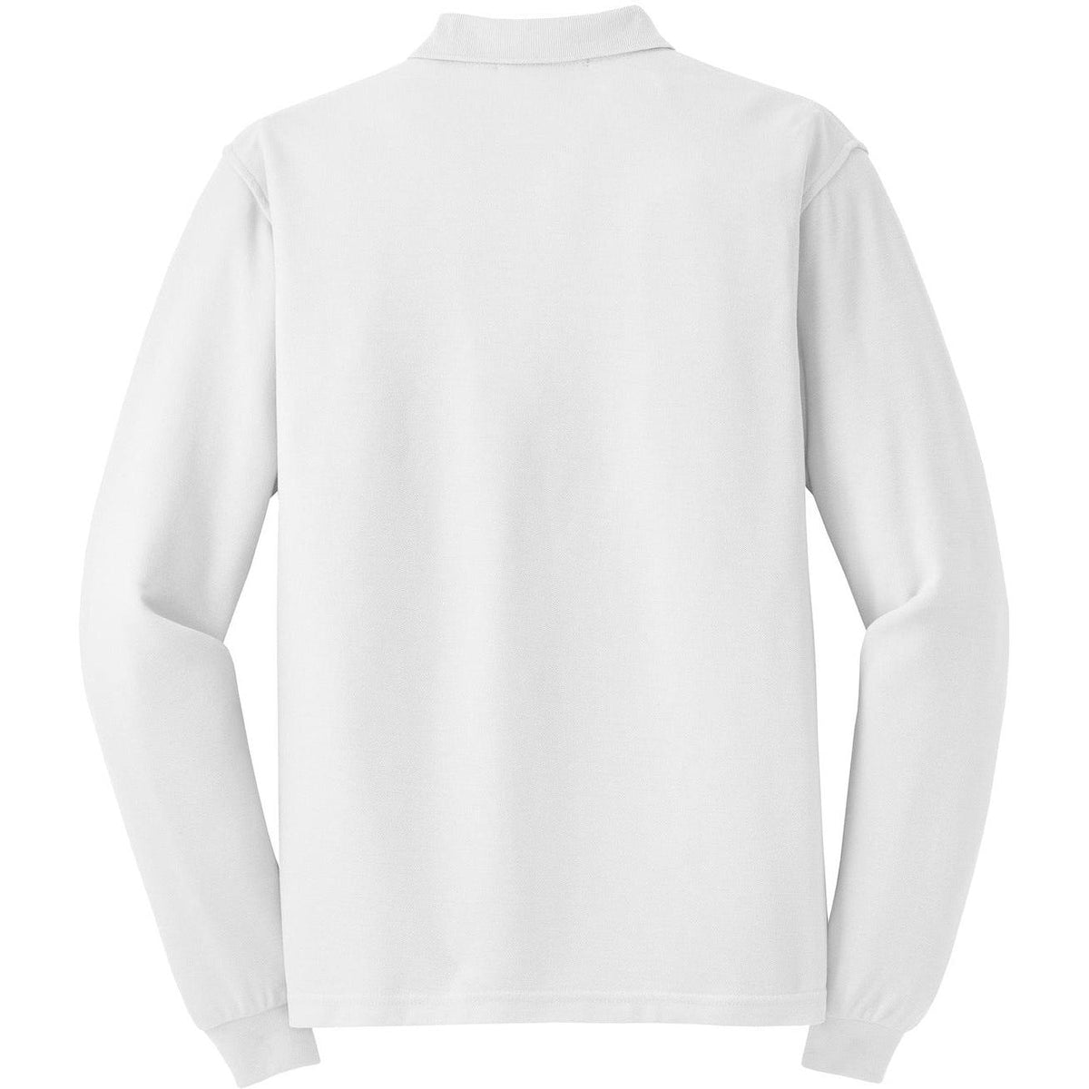 no-logo Port Authority Silk Touch Long Sleeve Polo-Polos-Port Authority-Thread Logic