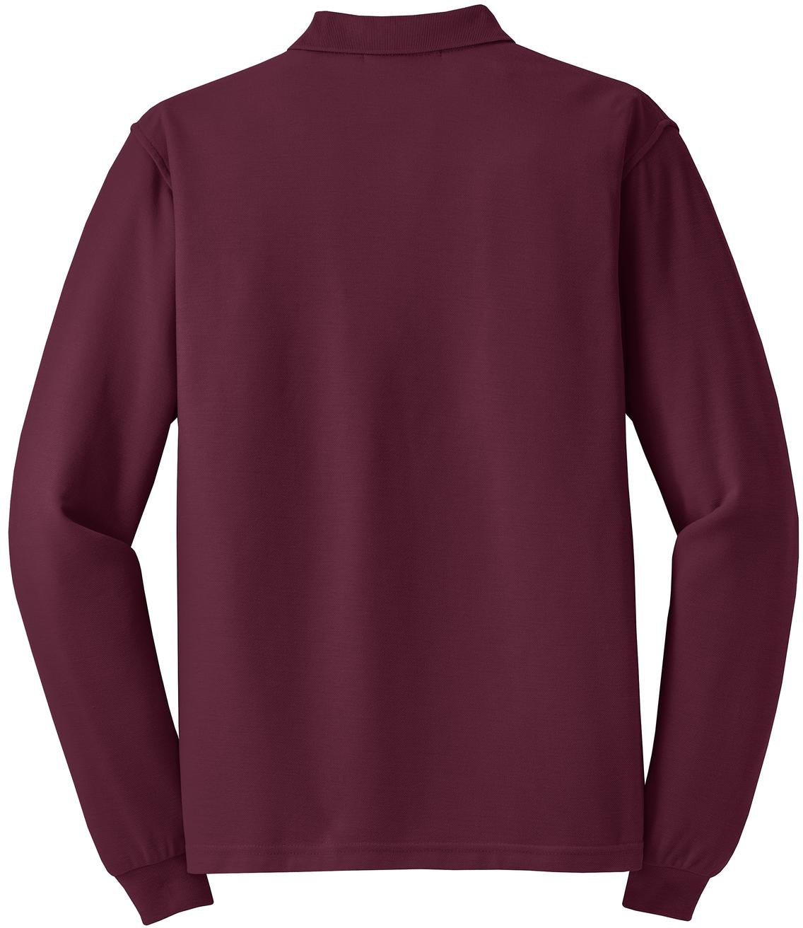 no-logo Port Authority Silk Touch Long Sleeve Polo-Regular-Port Authority-Thread Logic
